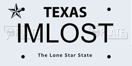 IMLOST Texas License Plate