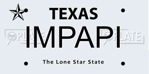 IMPAPI Texas License Plate