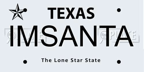 IMSANTA Texas License Plate