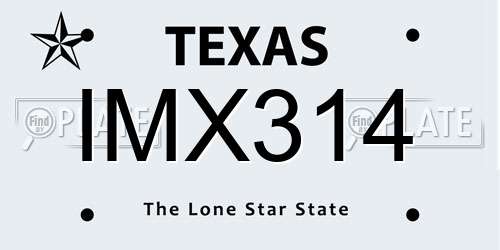 IMX314 Texas License Plate
