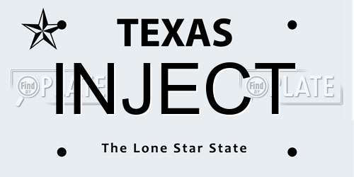 INJECT Texas License Plate