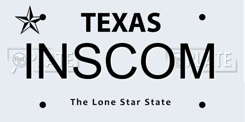 INSCOM Texas License Plate