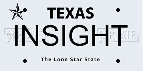 INSIGHT Texas License Plate