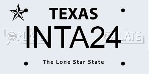 INTA24 Texas License Plate