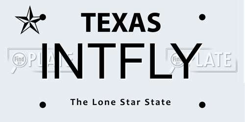 INTFLY Texas License Plate