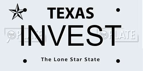 INVEST Texas License Plate