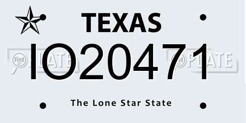 IO20471 Texas License Plate