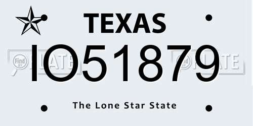 IO51879 Texas License Plate