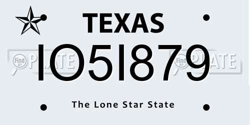 IO5I879 Texas License Plate