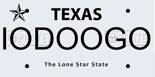 IODOOGO Texas License Plate