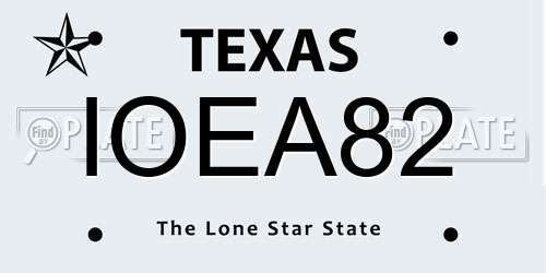 IOEA82 Texas License Plate