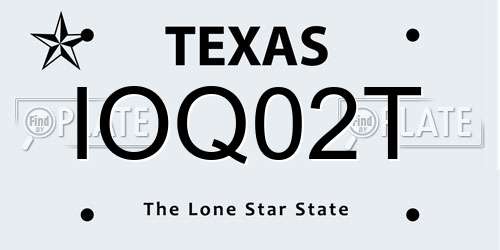 IOQ02T Texas License Plate