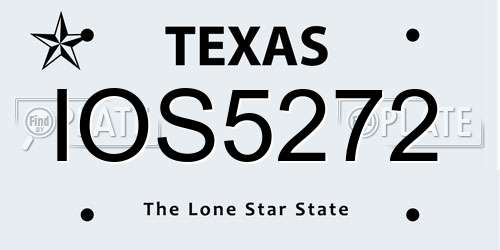 IOS5272 Texas License Plate