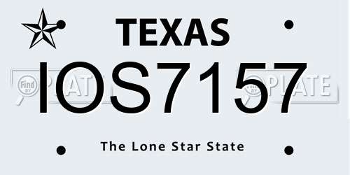 IOS7157 Texas License Plate