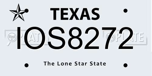 IOS8272 Texas License Plate