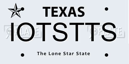 IOTSTTS Texas License Plate