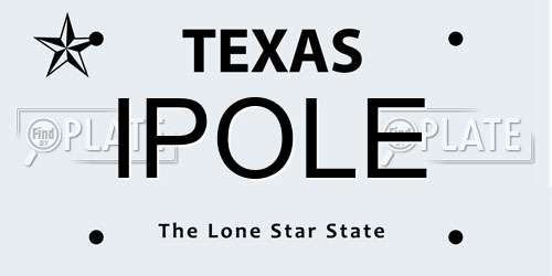 IPOLE Texas License Plate