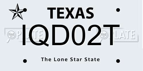 IQD02T Texas License Plate