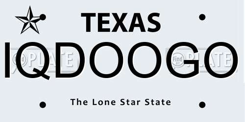 IQDOOGO Texas License Plate