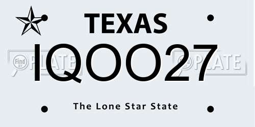 IQOO27 Texas License Plate
