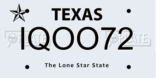 IQOO72 Texas License Plate