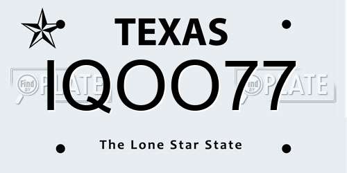 IQOO77 Texas License Plate