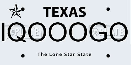 IQOOOGO Texas License Plate