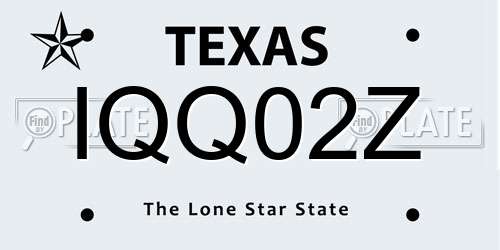 IQQ02Z Texas License Plate