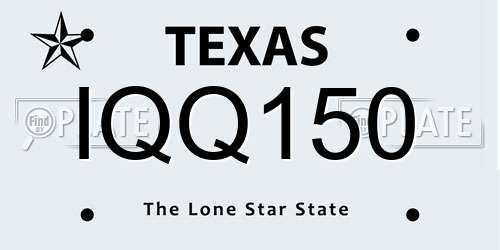 IQQ150 Texas License Plate