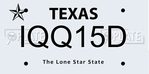 IQQ15D Texas License Plate