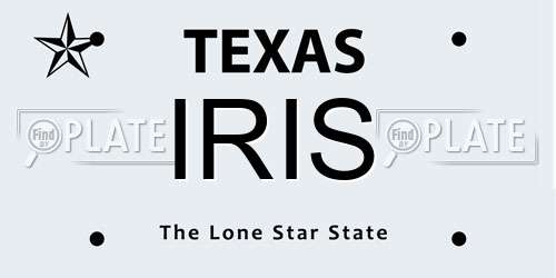 IRIS Texas License Plate