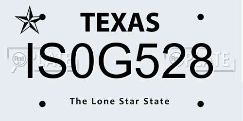 IS0G528 Texas License Plate