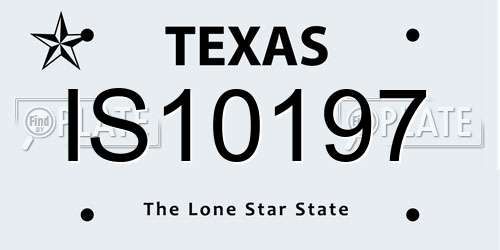 IS10197 Texas License Plate