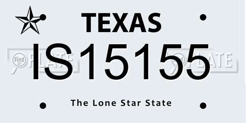 IS15155 Texas License Plate