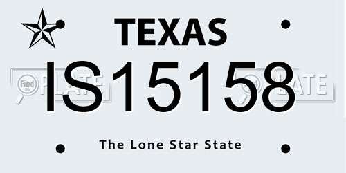 IS15158 Texas License Plate