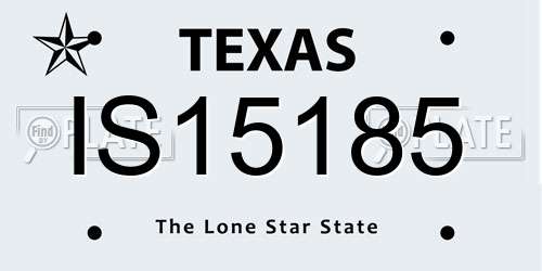 IS15185 Texas License Plate