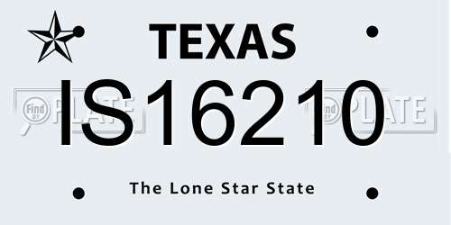 IS16210 Texas License Plate