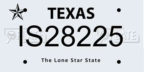 IS28225 Texas License Plate