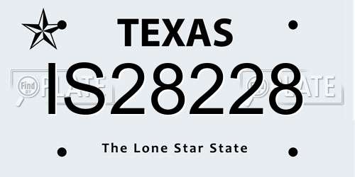 IS28228 Texas License Plate