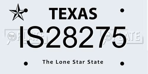 IS28275 Texas License Plate