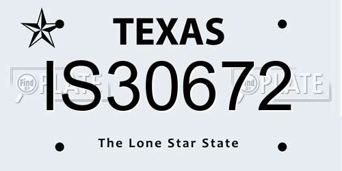 IS30672 Texas License Plate