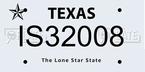 IS32008 Texas License Plate