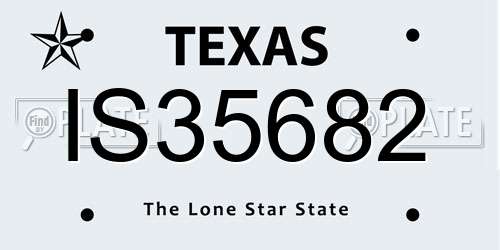 IS35682 Texas License Plate