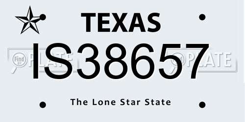 IS38657 Texas License Plate