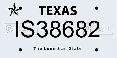 IS38682 Texas License Plate
