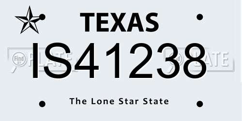 IS41238 Texas License Plate