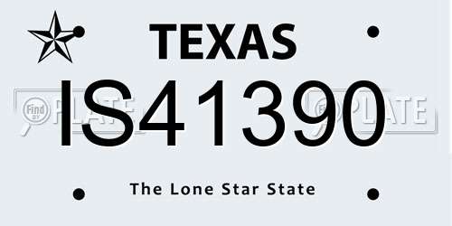 IS41390 Texas License Plate