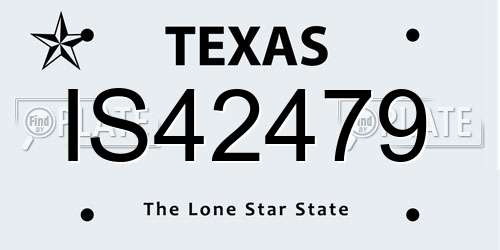 IS42479 Texas License Plate