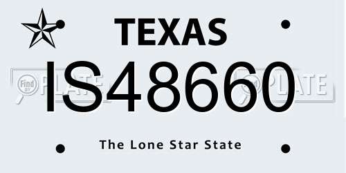 IS48660 Texas License Plate