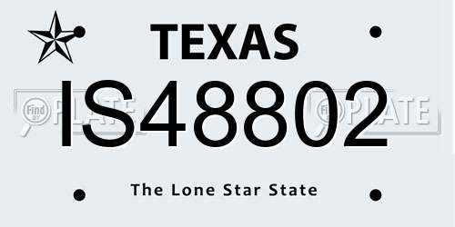 IS48802 Texas License Plate